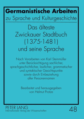 Das aelteste Zwickauer Stadtbuch (1375-1481) und seine Sprache