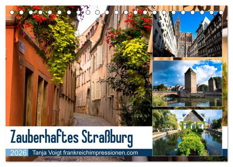 Zauberhaftes Straßburg (Tischkalender 2026 DIN A5 quer), CALVENDO Monatskalender