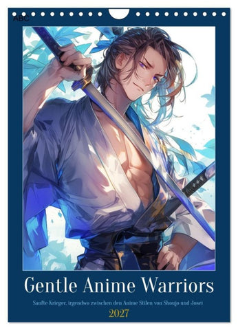 Gentle Anime Warriors (Wandkalender 2027 DIN A4 hoch), CALVENDO Monatskalender