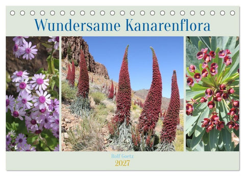 Wundersame Kanarenflora (Tischkalender 2027 DIN A5 quer), CALVENDO Monatskalender