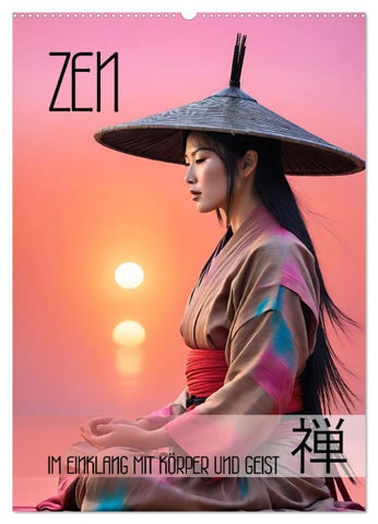 Zen - im Einklang mit Körper und Geist (Wandkalender 2027 DIN A2 hoch), CALVENDO Monatskalender
