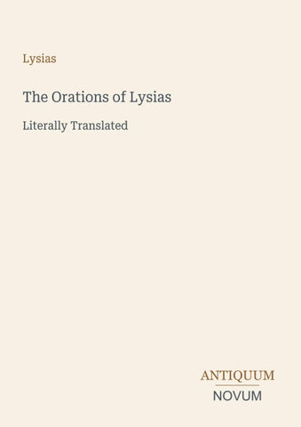 The Orations of Lysias