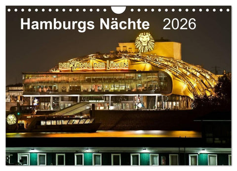 Hamburgs Nächte (Wandkalender 2026 DIN A4 quer), CALVENDO Monatskalender