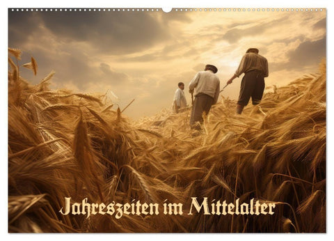 Jahreszeiten im Mittelalter (Wandkalender 2027 DIN A2 quer), CALVENDO Monatskalender