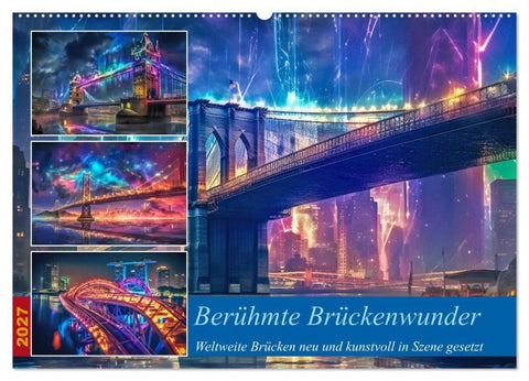 Berühmte Brückenwunder (Wandkalender 2027 DIN A2 quer), CALVENDO Monatskalender