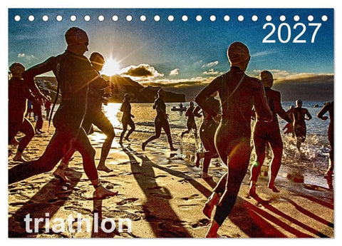 TRIATHLON 2027 (Tischkalender 2027 DIN A5 quer), CALVENDO Monatskalender