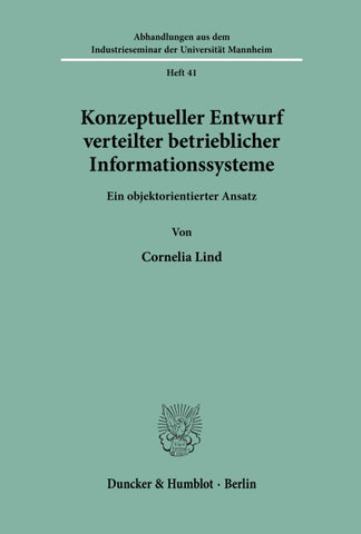 Konzeptueller Entwurf verteilter betrieblicher Informationssysteme.