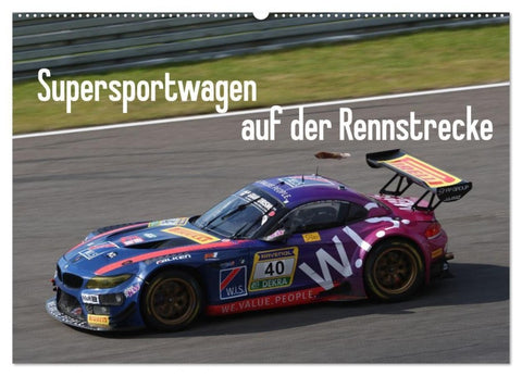 Supersportwagen auf der Rennstrecke (Wandkalender 2027 DIN A2 quer), CALVENDO Monatskalender