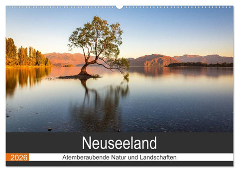Neuseeland - Atemberaubende Natur und Landschaften (Wandkalender 2026 DIN A2 quer), CALVENDO Monatskalender