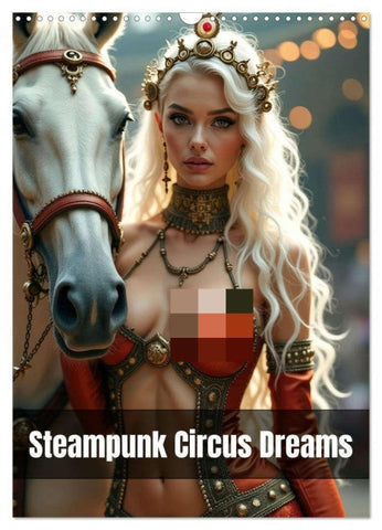 Steampunk Circus Dreams (Wall Calendar 2026 DIN A3 portrait), CALVENDO 12 Month Wall Calendar