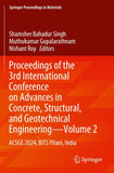 Proceedings of the 3rd International Conference on Advances in Concrete, Structural, and Geotechnical Engineering—Volume 2