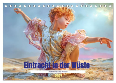 Eintracht in der Wüste - Harmonische Werke (Tischkalender 2027 DIN A5 quer), CALVENDO Monatskalender