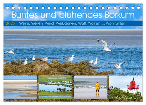 Buntes und blühendes Borkum (Tischkalender 2027 DIN A5 quer), CALVENDO Monatskalender
