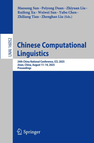 Chinese Computational Linguistics