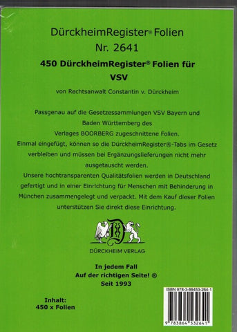 450 DürckheimRegister® -FOLIEN für die VSV-Bayern