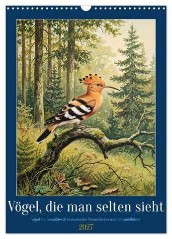 Vögel, die man selten sieht (Wandkalender 2027 DIN A3 hoch), CALVENDO Monatskalender