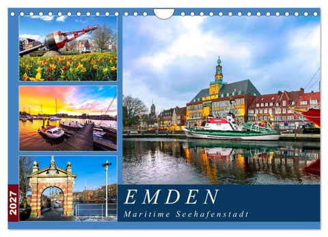 EMDEN maritime Seehafenstadt (Wandkalender 2027 DIN A4 quer), CALVENDO Monatskalender