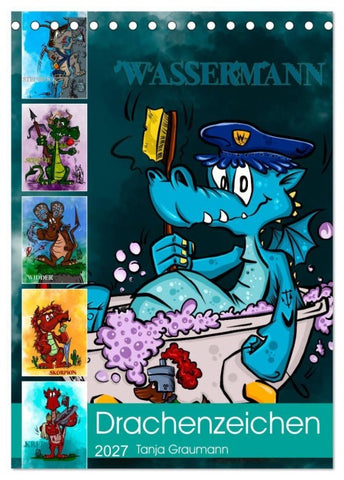 Drachenhoroskop 2027 (Tischkalender 2027 DIN A5 hoch), CALVENDO Monatskalender
