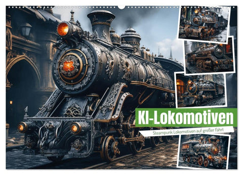 KI-Lokomotiven (Wandkalender 2026 DIN A2 quer), CALVENDO Monatskalender