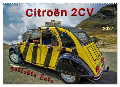 Citroën 2CV - geliebte Ente (Wandkalender 2027 DIN A2 quer), CALVENDO Monatskalender