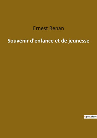 Souvenir d'enfance et de jeunesse