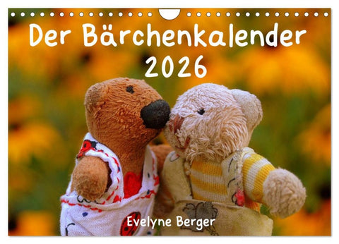 Der Bärchenkalender 2026 (Wandkalender 2026 DIN A4 quer), CALVENDO Monatskalender
