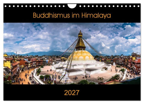 Buddhismus im Himalaya (Wandkalender 2027 DIN A4 quer), CALVENDO Monatskalender