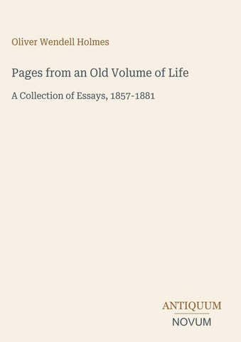 Pages from an Old Volume of Life