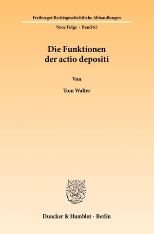 Die Funktionen der actio depositi.