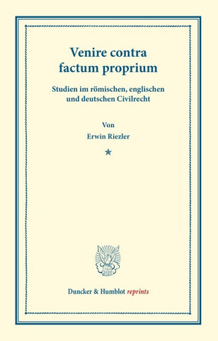 Venire contra factum proprium