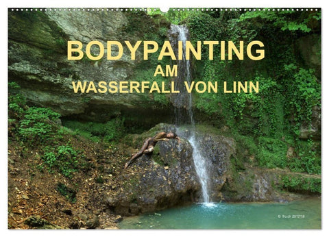 BODYPAINTING AM WASSERFALL VON LINN (Wandkalender 2027 DIN A2 quer), CALVENDO Monatskalender