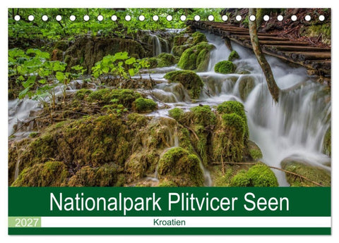 Nationalpark Plitvicer Seen (Tischkalender 2027 DIN A5 quer), CALVENDO Monatskalender