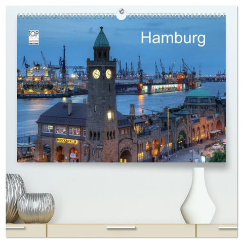 Hamburg (hochwertiger Premium Wandkalender 2026 DIN A2 quer), Kunstdruck in Hochglanz