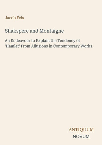 Shakspere and Montaigne