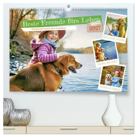 Beste Freunde fürs Leben (hochwertiger Premium Wandkalender 2027 DIN A2 quer), Kunstdruck in Hochglanz