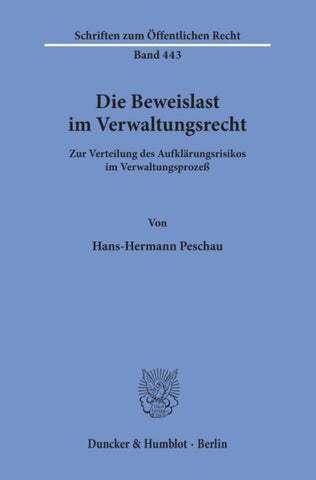 Die Beweislast im Verwaltungsrecht.