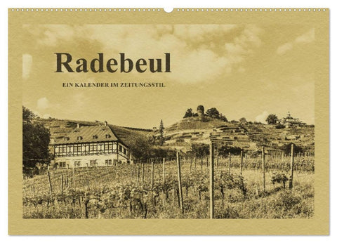 Radebeul - Ein Kalender im Zeitungsstil (Wandkalender 2026 DIN A2 quer), CALVENDO Monatskalender