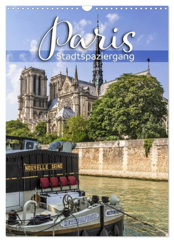 PARIS Stadtspaziergang (Wandkalender 2027 DIN A3 hoch), CALVENDO Monatskalender