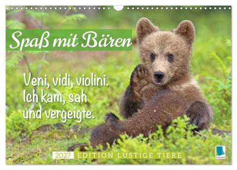 Spaß mit Bären: Edition lustige Tiere (Wandkalender 2027 DIN A3 quer), CALVENDO Monatskalender