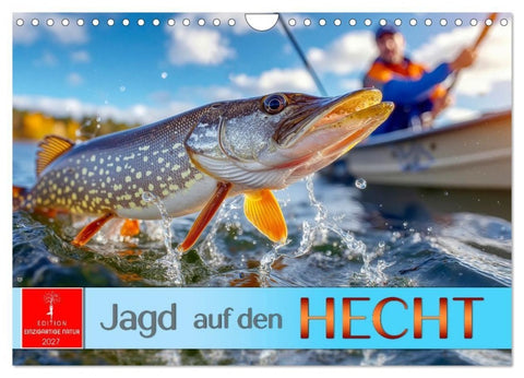 Jagd auf den Hecht (Wandkalender 2027 DIN A4 quer), CALVENDO Monatskalender