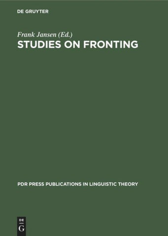 Studies on Fronting