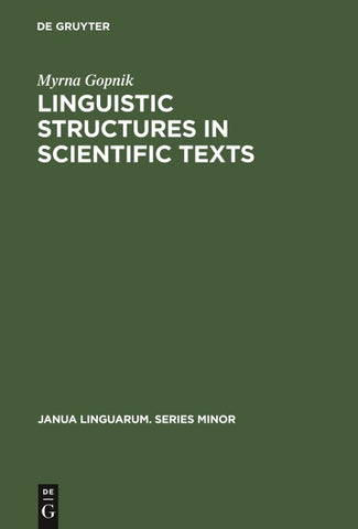 Linguistic Structures in Scientific Texts