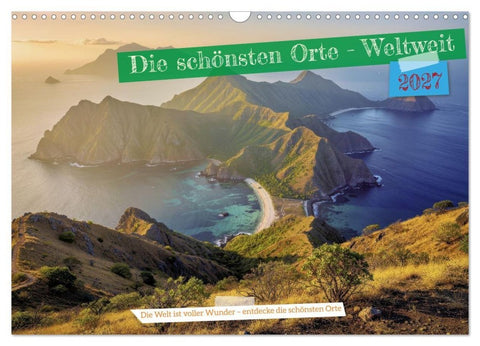 Die schönsten Orte - Weltweit (Wandkalender 2027 DIN A3 quer), CALVENDO Monatskalender