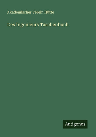Des Ingenieurs Taschenbuch