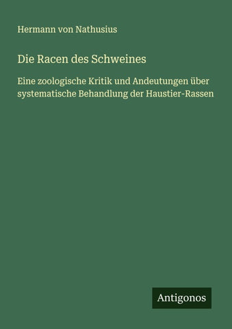 Die Racen des Schweines
