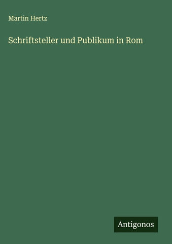 Schriftsteller und Publikum in Rom
