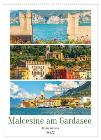 Malcesine am Gardasee - Impressionen (Wandkalender 2027 DIN A2 hoch), CALVENDO Monatskalender
