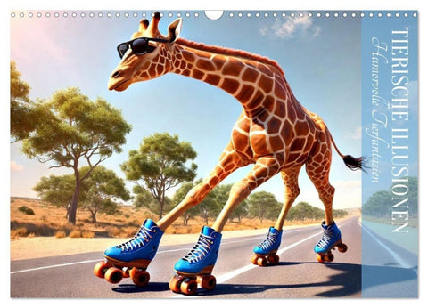 Tierische Illusionen - Humorvolle Tierfantasien (Wandkalender 2027 DIN A3 quer), CALVENDO Monatskalender