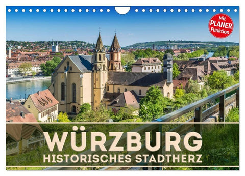 WÜRZBURG Historisches Stadtherz (Wandkalender 2027 DIN A4 quer), CALVENDO Monatskalender