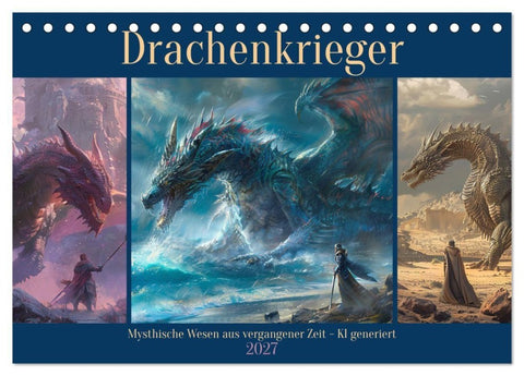 Drachenkrieger (Tischkalender 2027 DIN A5 quer), CALVENDO Monatskalender
